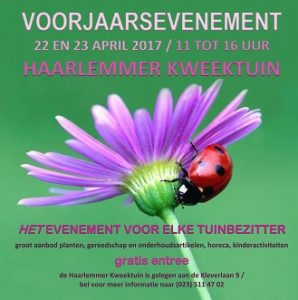 weekendtips april voorjaarsevenement haarlemmer Kweektuin